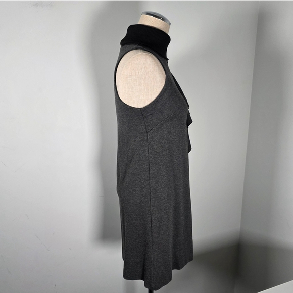 Melissa Nepton Gray Sleeveless Ruffled Mini Dress Size Small - Picture 3 of 8